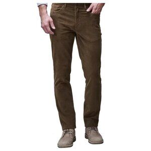 NEW Copper & Oak Men's 34x32 Stretch Corduroy Pants 5-Pocket Tan G1567